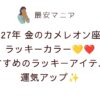 2027年金のカメレオン座のラッキーカラーはイエロー＆濃いレッド！おすすめのラッキーアイテムで運気アップ💛❤️✨